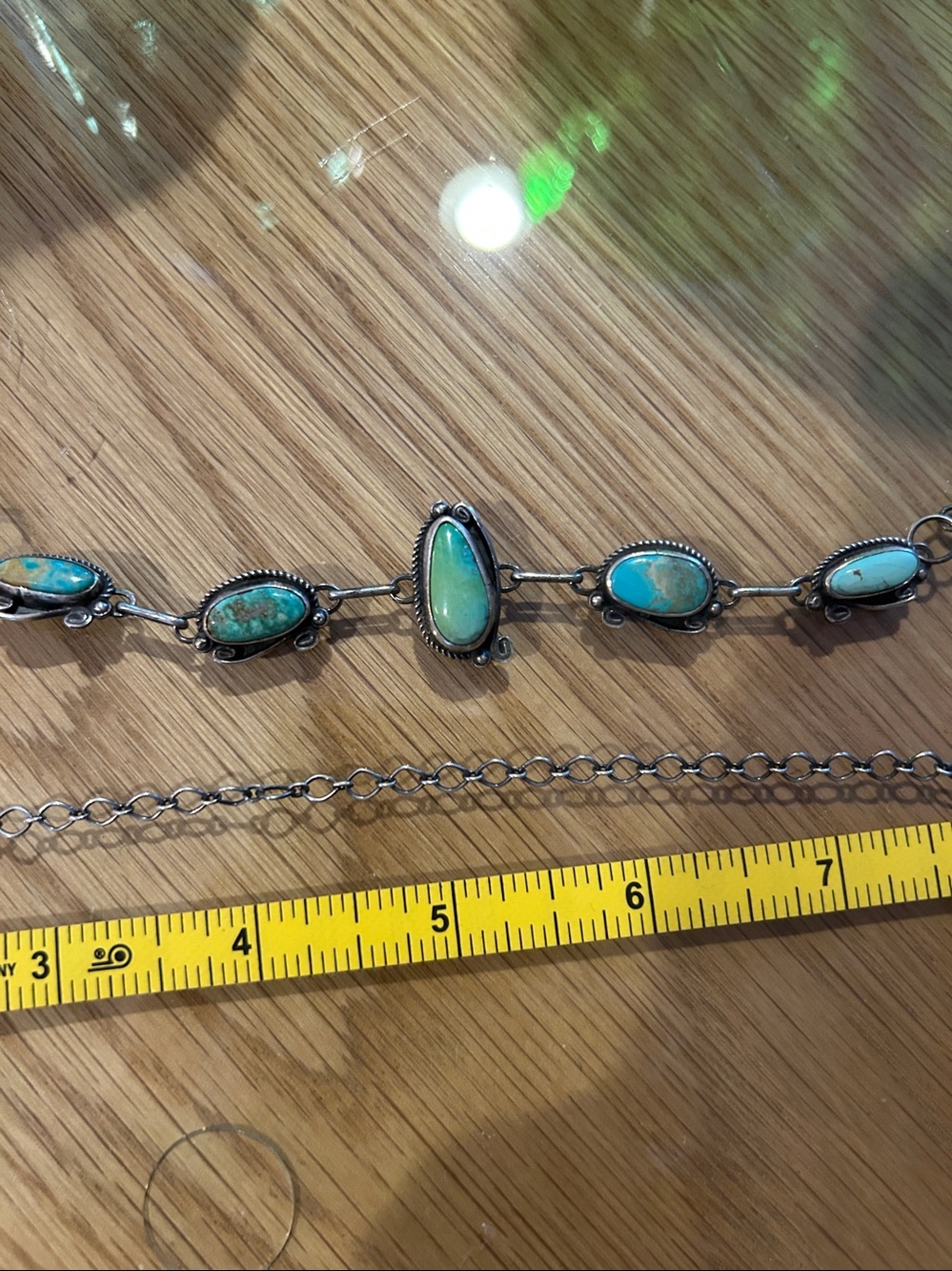 Old pawn turquoise necklace and bracelet - Picture 8 of 8
